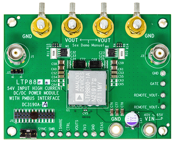 DC3190A-A Evaluation Board - Top View