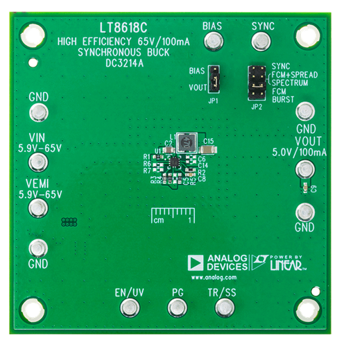 DC3214A Evaluation Board - Top View
