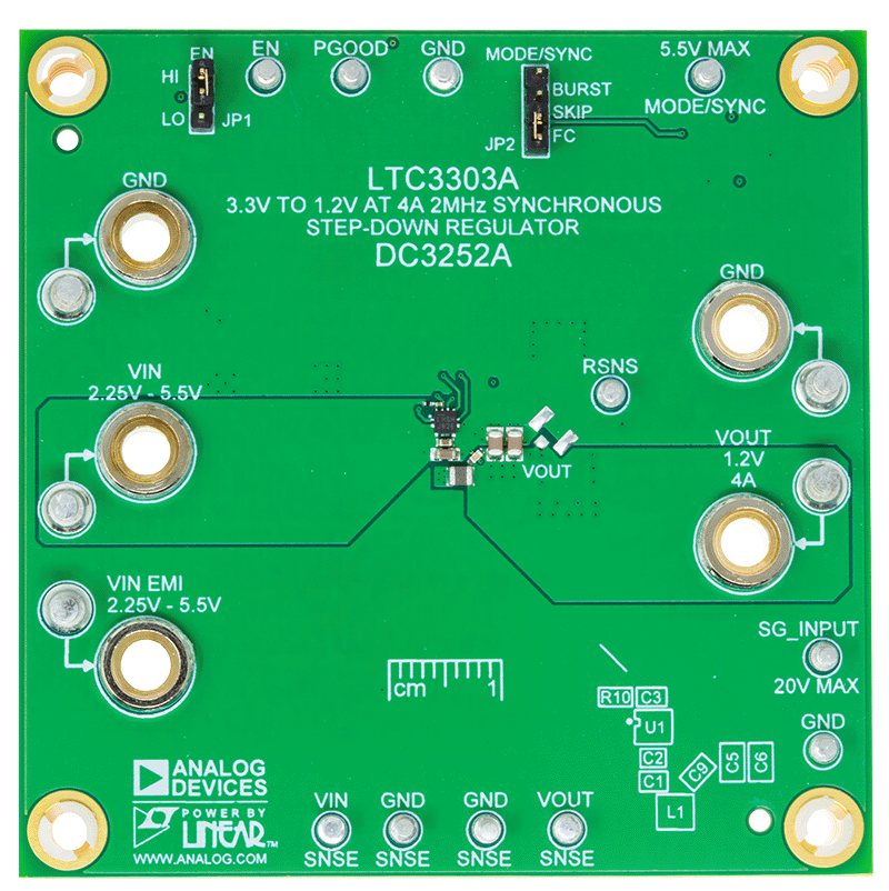 DC3252A Evaluation Board - Top View