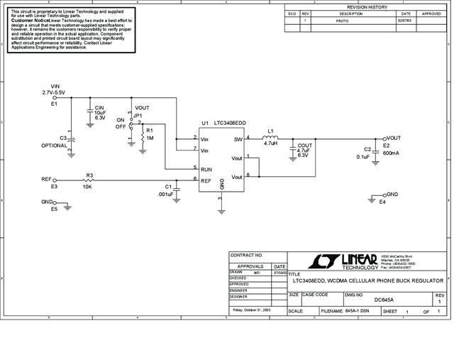 DC645A - Schematic
