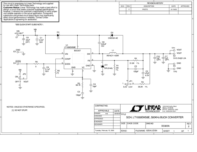 DC825A - Schematic