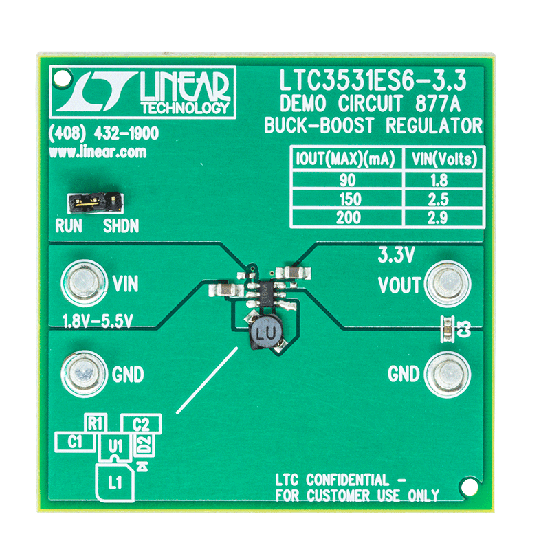DC877A Evaluation Board - Top View