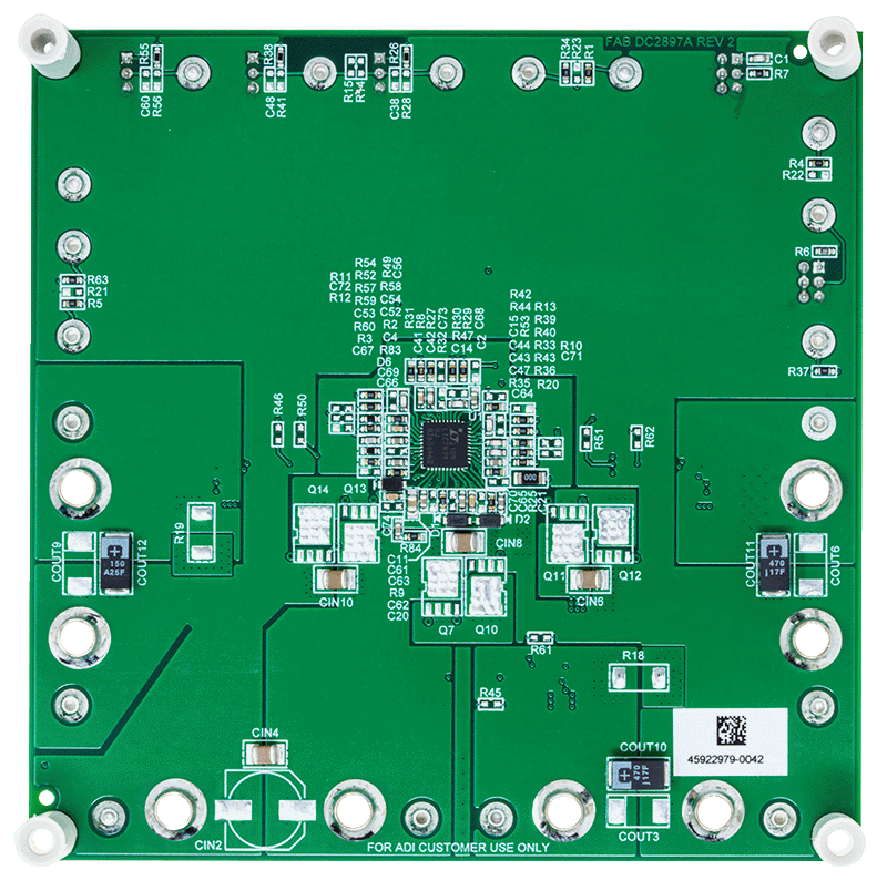 DC2897A Evaluation Board - Bottom View