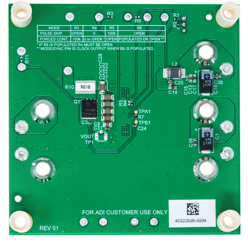 DC3217A Evaluation Board - Bottom View