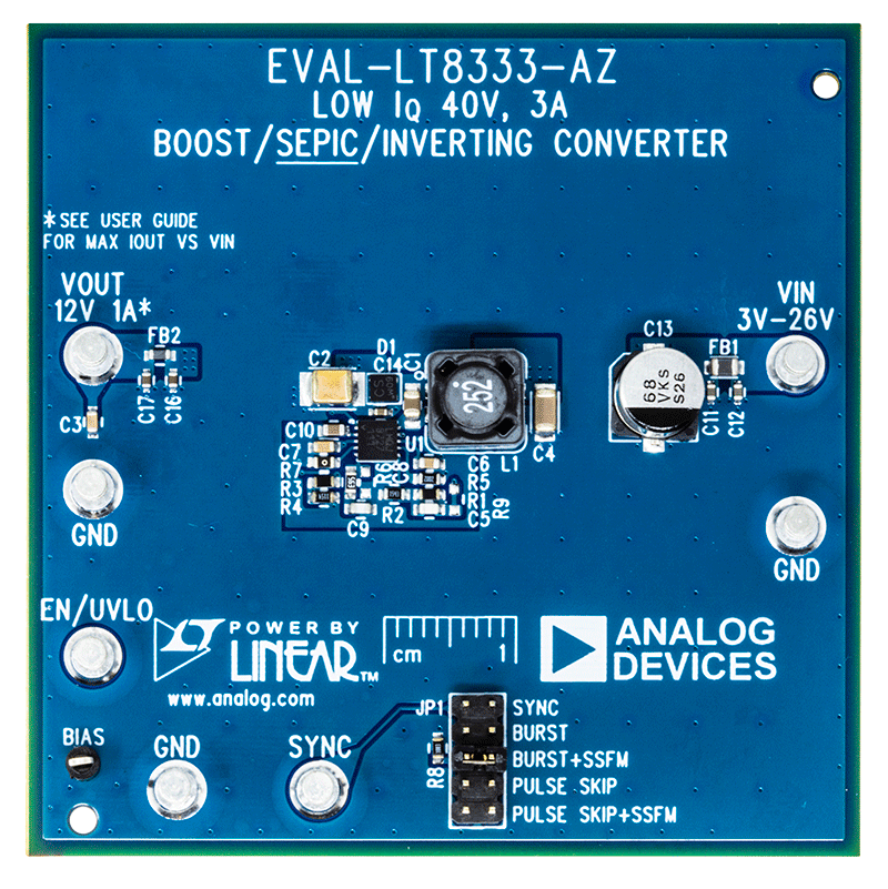 EVAL-LT8333-AZ Evaluation Board - Top View