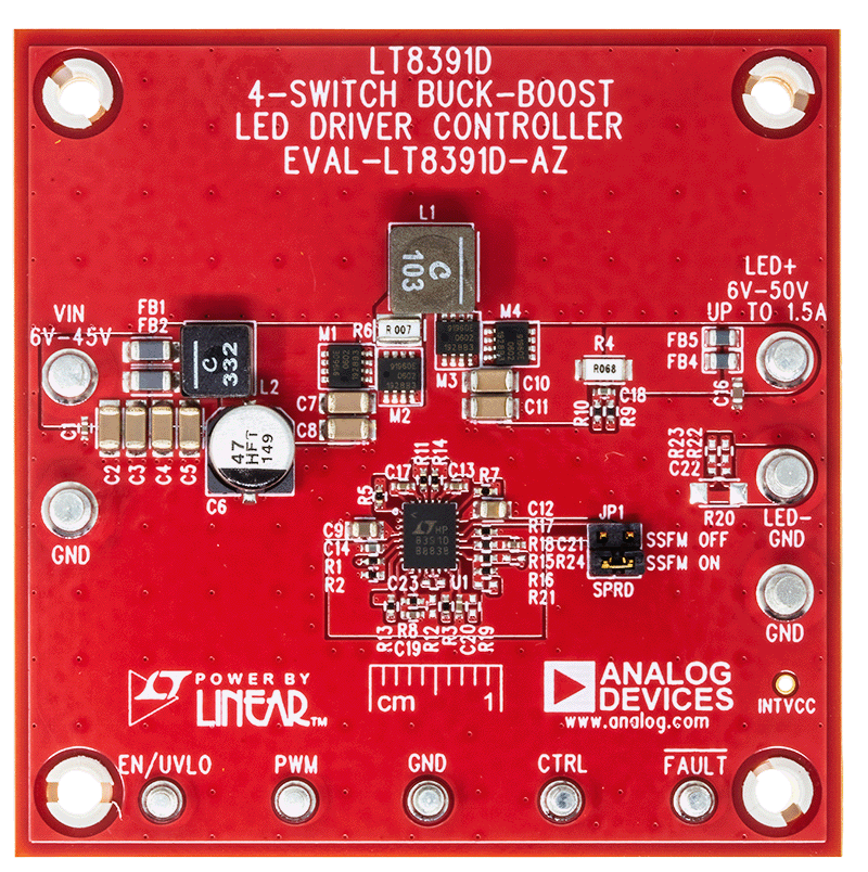 EVAL-LT8391D-AZ Evaluation Board - Top View
