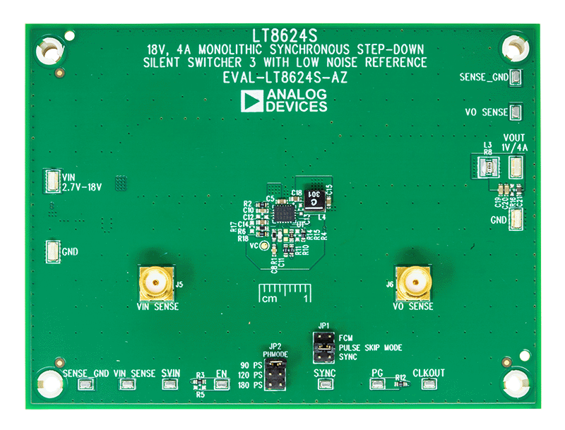 EVAL-LT8624S-AZ Evaluation Board - Top View