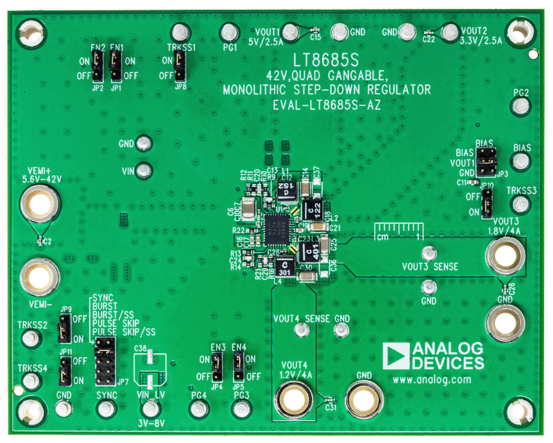 EVAL-LT8685S-AZ Evaluation Board - Top View