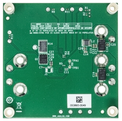 EVAL-LTC3313EV-A-Z Evaluation Board - Bottom View