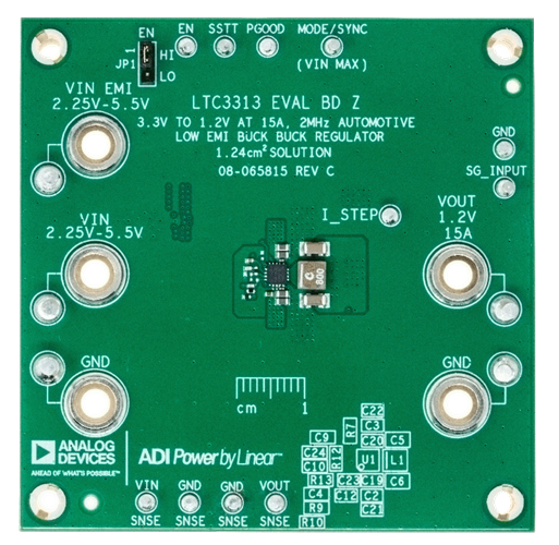 EVAL-LTC3313EV-A-Z Evaluation Board - Top View