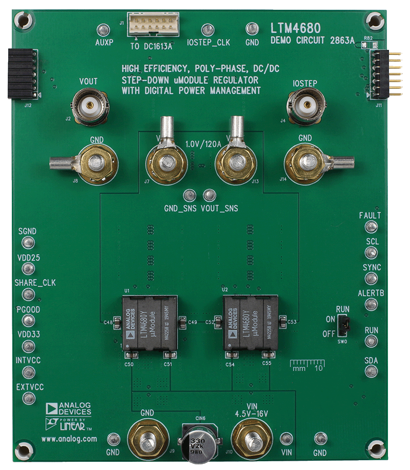 DC2863A Evaluation Board - Top View