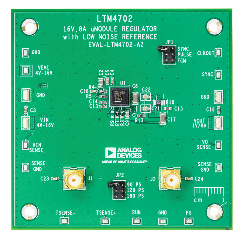 EVAL-LTM4702-AZ Evaluation Board - Top View