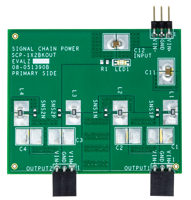 Signal Chain Power Connection Hardware - Top View