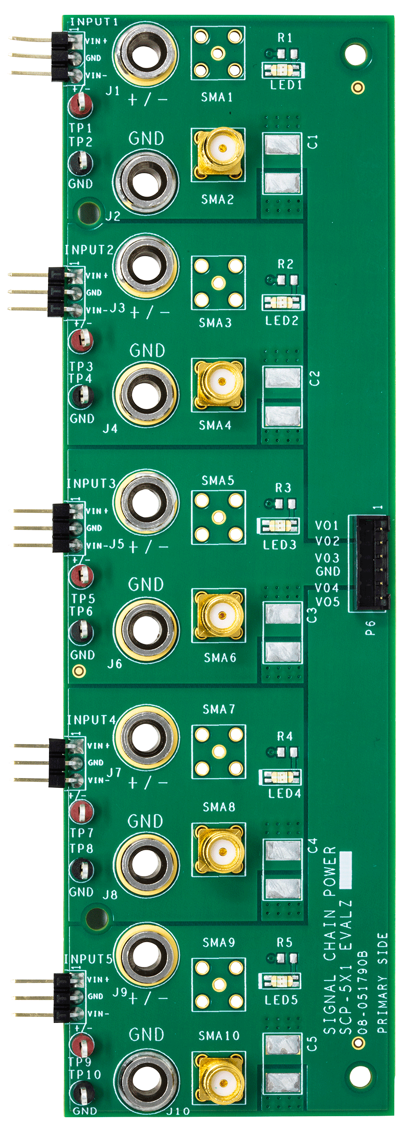 Signal Chain Power Connection Hardware - Top View