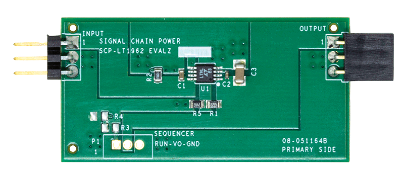 LT1962 Signal Chain Evaluation Board - Top View