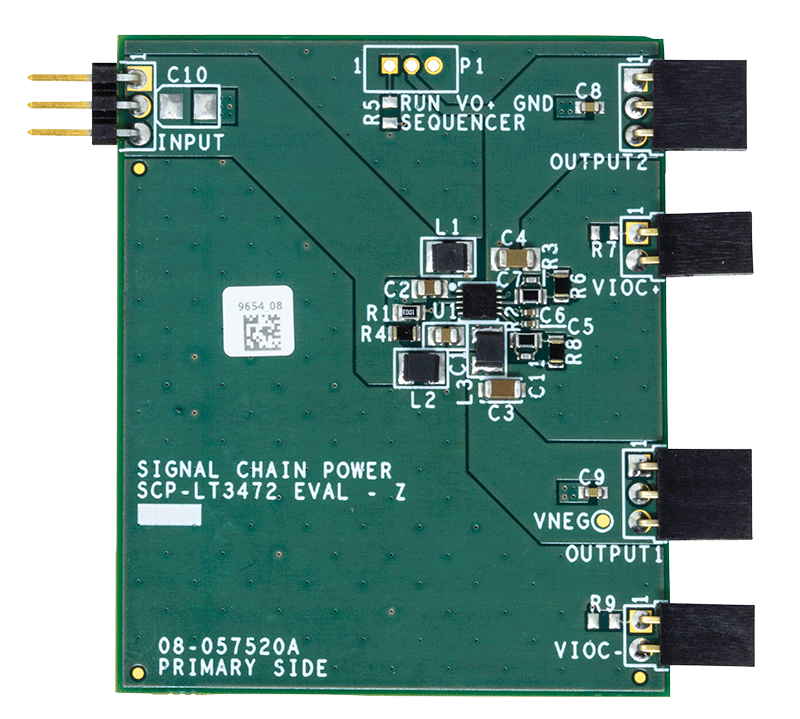 LT3472 Signal Chain Evaluation Board - Top View