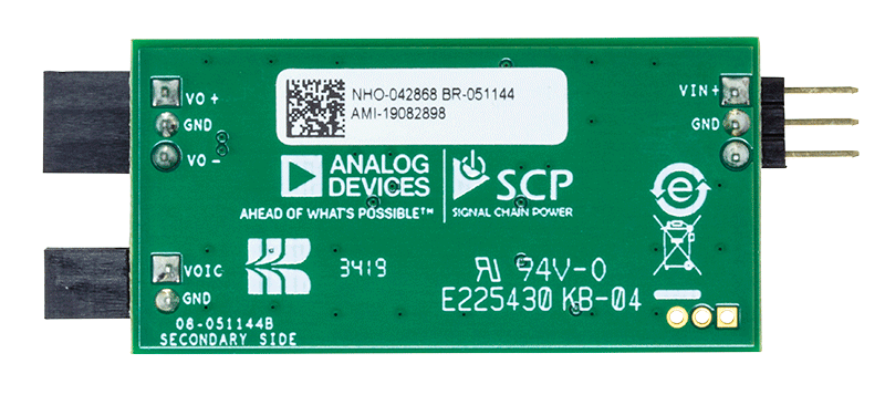 LT3483 Signal Chain Evaluation Board - Bottom View