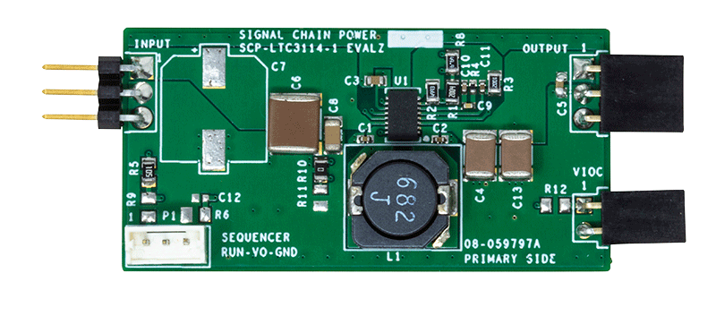 LTC3114 Signal Chain Evaluation Board - Top View