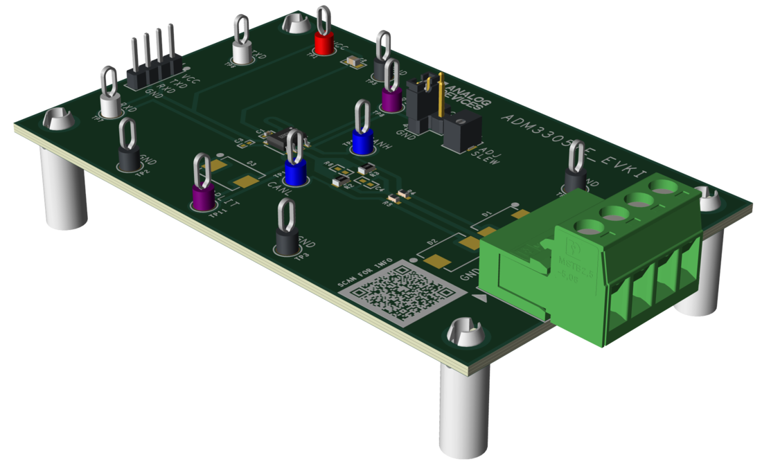 ADM33051EEVKIT Evaluation Board Angle View