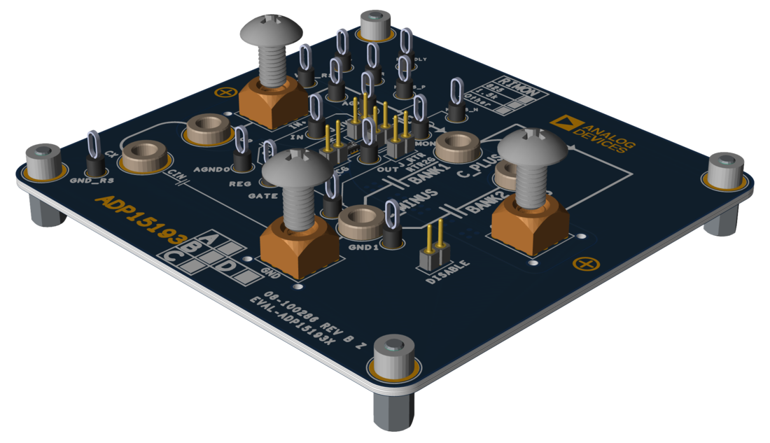 ADP15193AEVKIT Evaluation Board Angle View