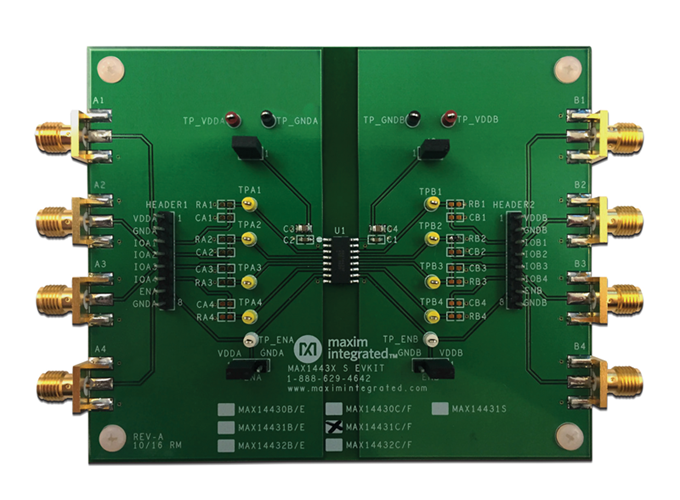 MAX14432FSEVKIT: Board Photo