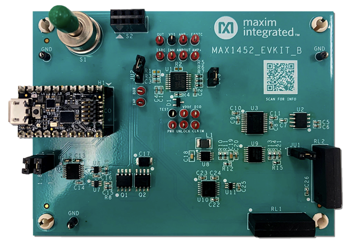 MAX1452BEVKIT, MAX1452EVSYS: Board Photo