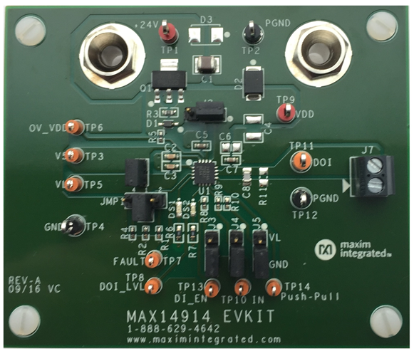 MAX14914EVKIT: Board Photo