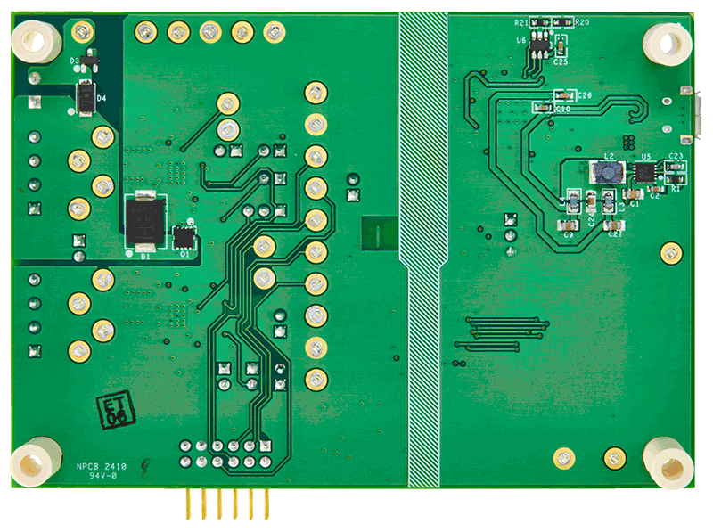 MAX14918EVKIT Board Photo Bottom View