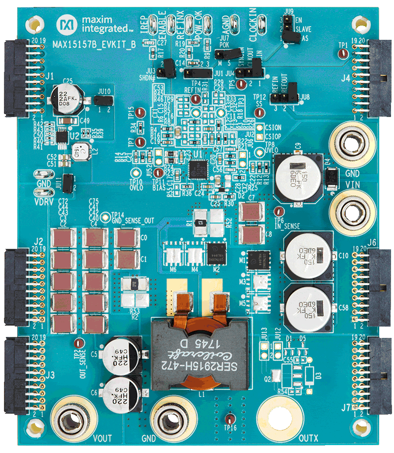 MAX15157BEVKIT Board Photo Top View