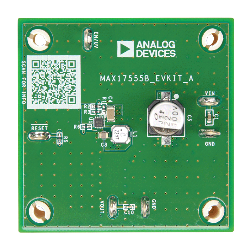 MAX17555B EVKIT Board Photo Top
