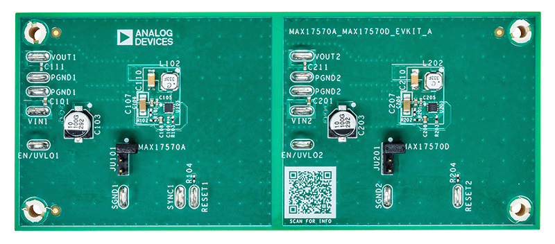 MAX17570A_MAX17570D_EVKIT Top Board Photo