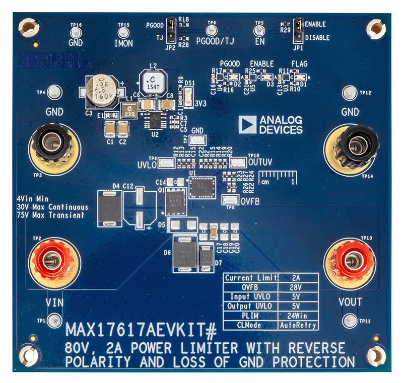 MAX17617AEVKIT Board Photo Top View