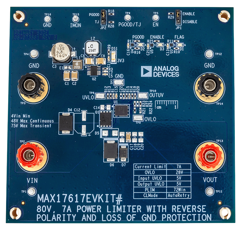 MAX17617EVKIT Board Photo Top View