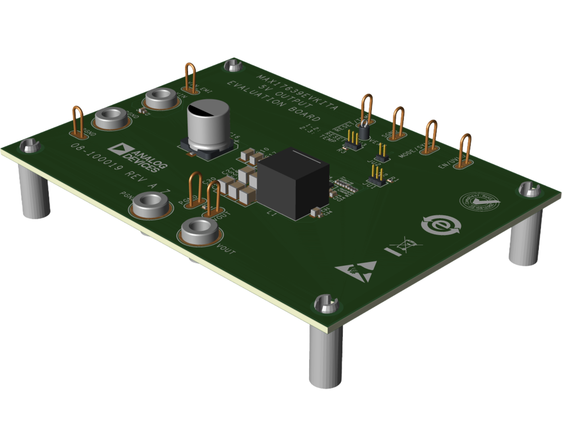 MAX17639EVKITA Board Photo Angle View