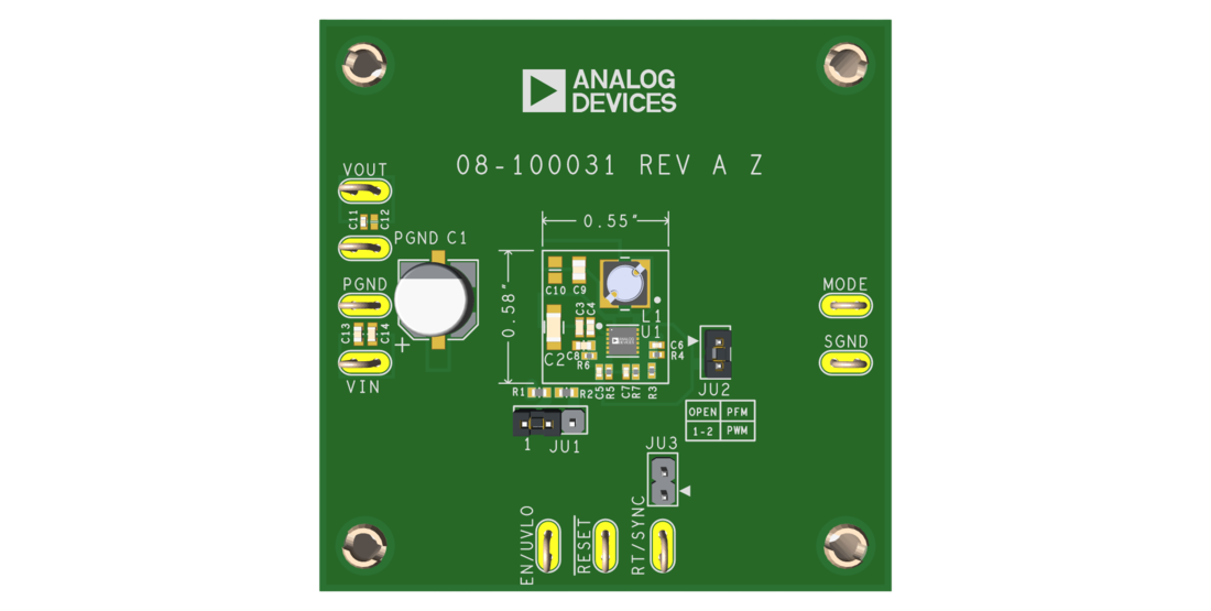 MAX17760AAEVKIT Evaluation Board  Top View