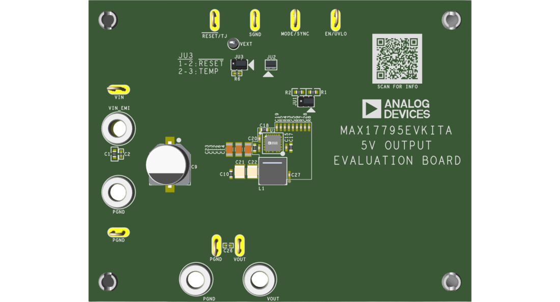 MAX17795EVKITA Board Photo Top View