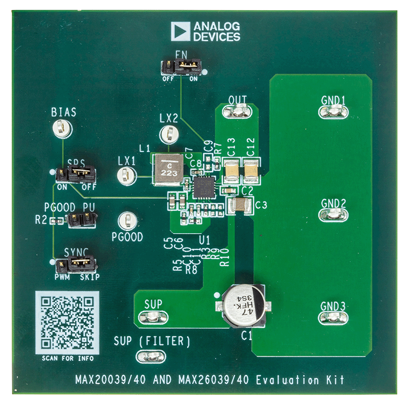 MAX20039EVKIT Board Photo Top View