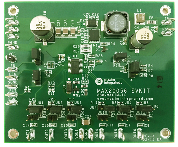 MAX20056BEVKIT: Board Photo