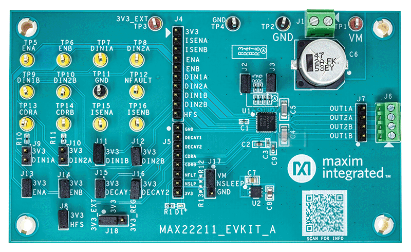 MAX22211EVKIT Board Photo Top