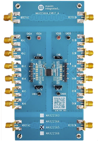 MAX22565CAEVKIT, MAX2256XAEVKIT: Board Photo