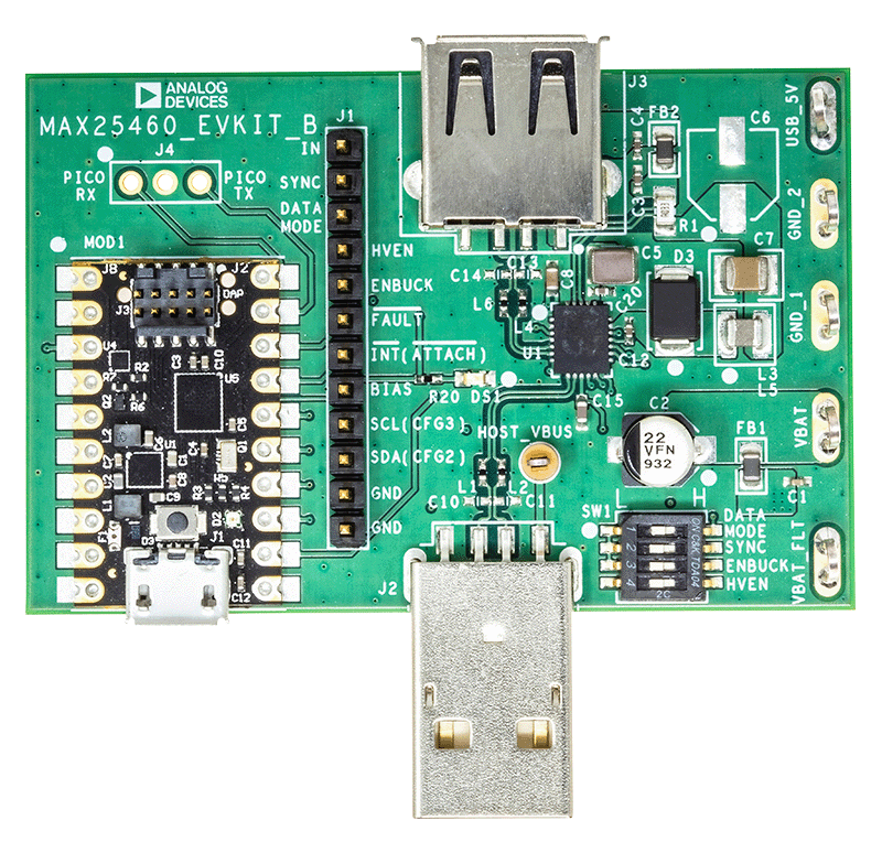 MAX25460EVKIT Board Photo Top