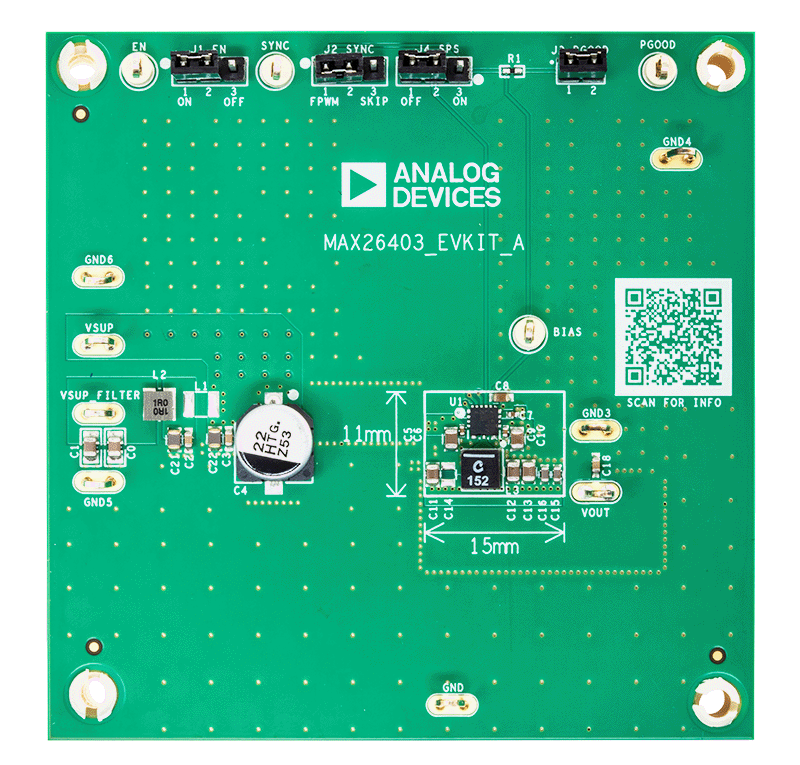 MAX26403EVKIT Board Photo Top View