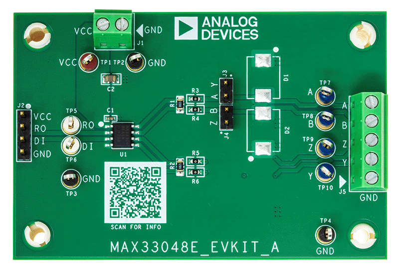 MAX33048EEVKIT Board Photo Top View