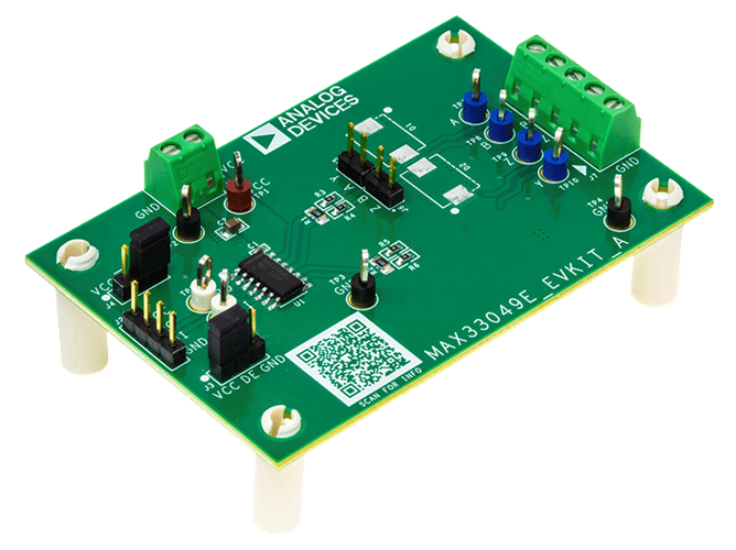 MAX33049EEVKIT Board Photo Angle View