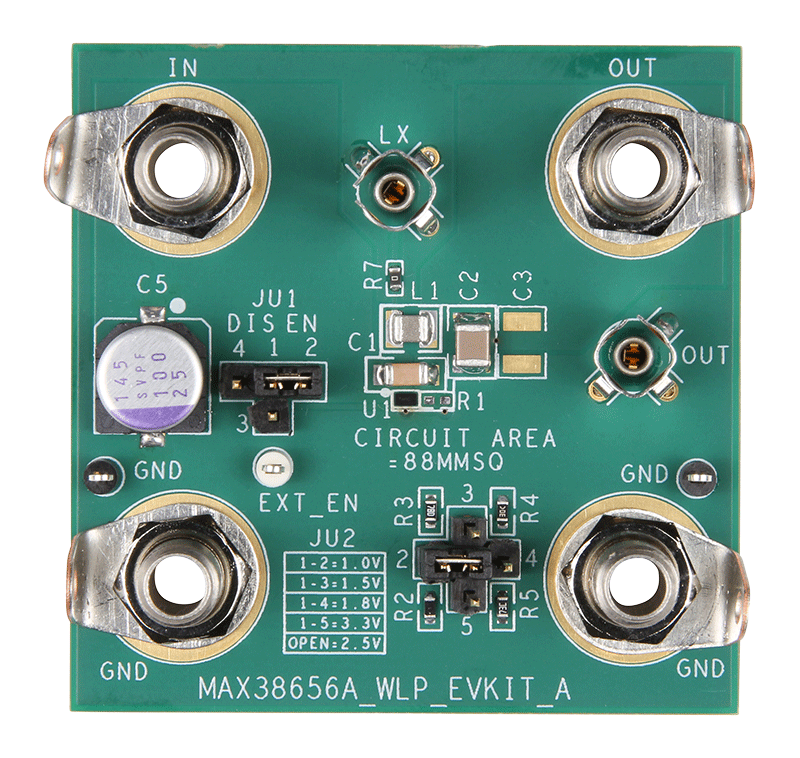 MAX38656AEVK-WLP Board Photo Top View