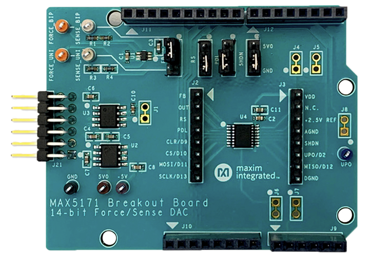 MAX5171BOB: Breakout Board Photo
