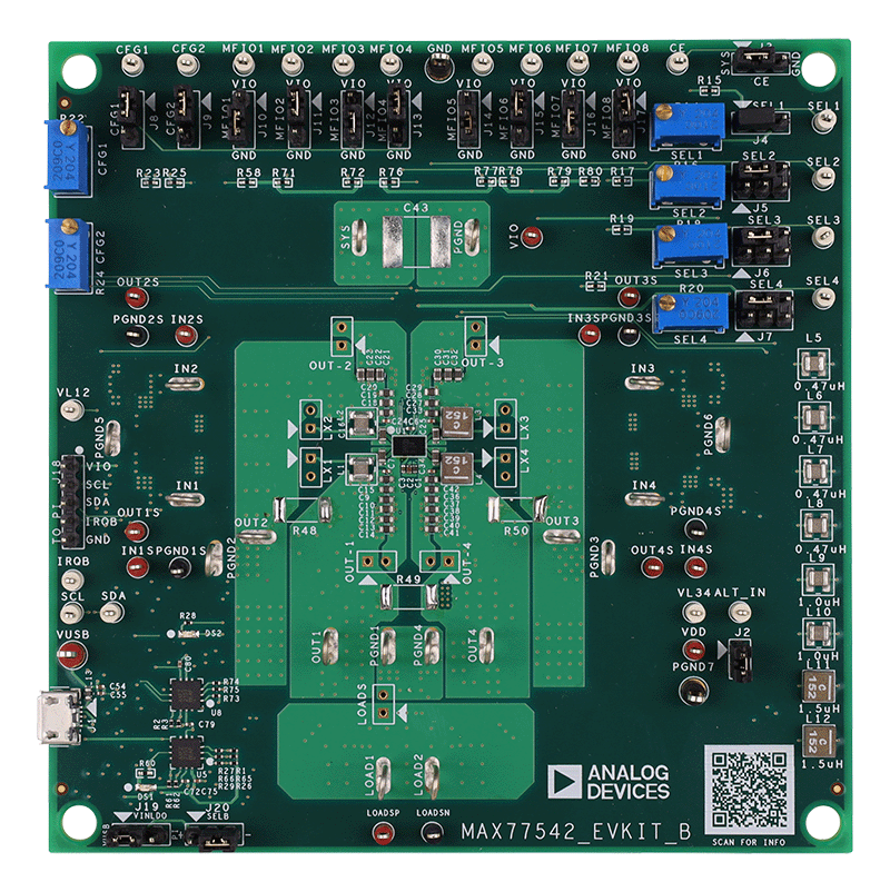 MAX77542EVKIT Board Photo Top