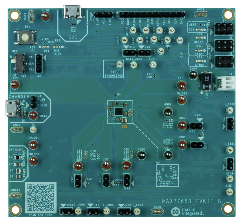 MAX77658EVKIT: Board Photo