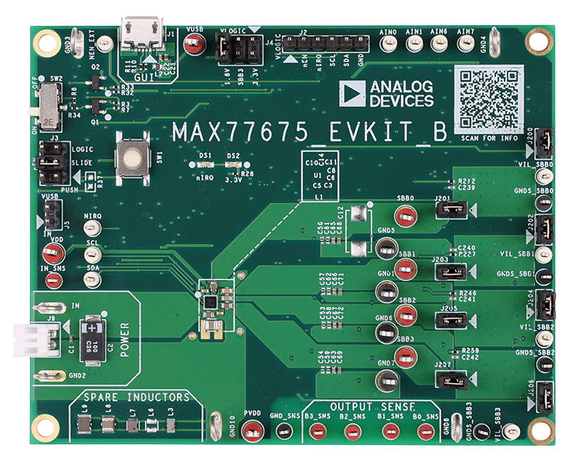 MAX77675EVKIT Board Photo Top