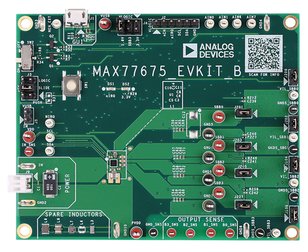 MAX77675EVKIT Board Photo Top